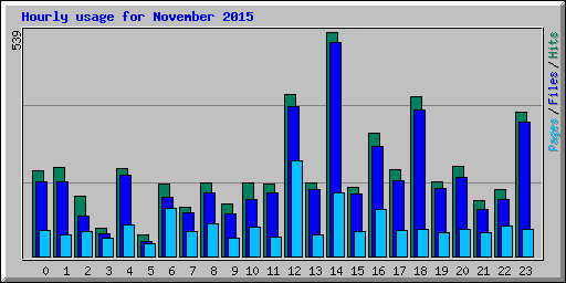 Hourly usage for November 2015