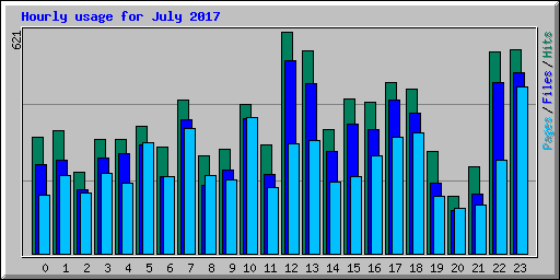 Hourly usage for July 2017