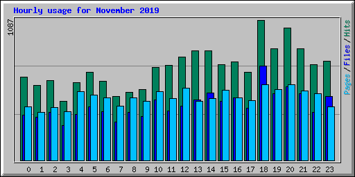 Hourly usage for November 2019