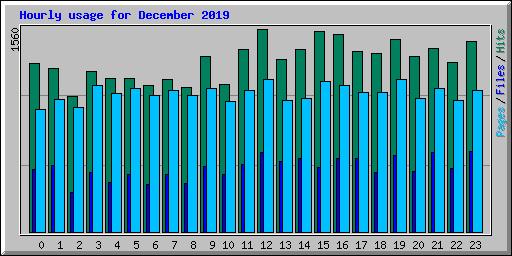 Hourly usage for December 2019