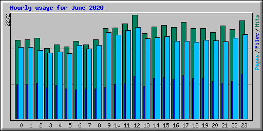 Hourly usage for June 2020