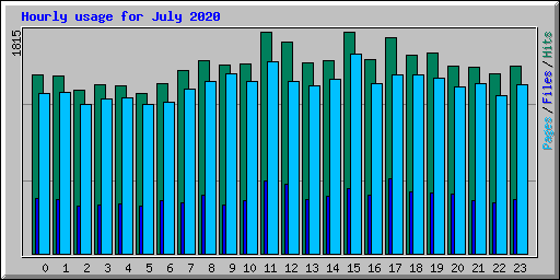 Hourly usage for July 2020