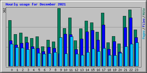 Hourly usage for December 2021