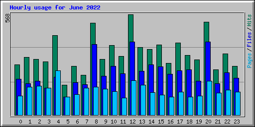 Hourly usage for June 2022