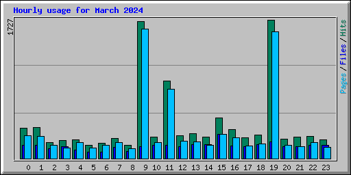 Hourly usage for March 2024