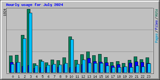 Hourly usage for July 2024