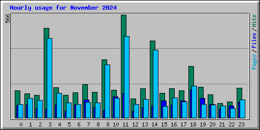 Hourly usage for November 2024